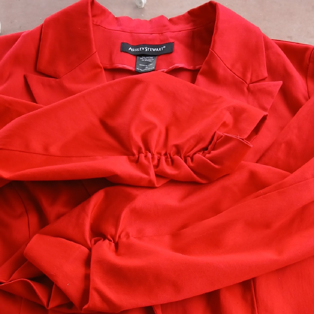 Ashley Stewart Vibrant RED Blazer - Picture 3 of 16